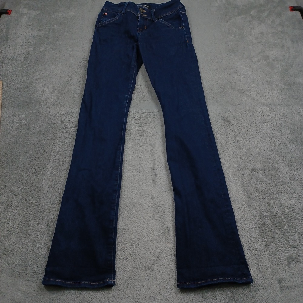 Hudson Jeans Womens 26 Blue Denim Beth Baby Bootcut Distressed